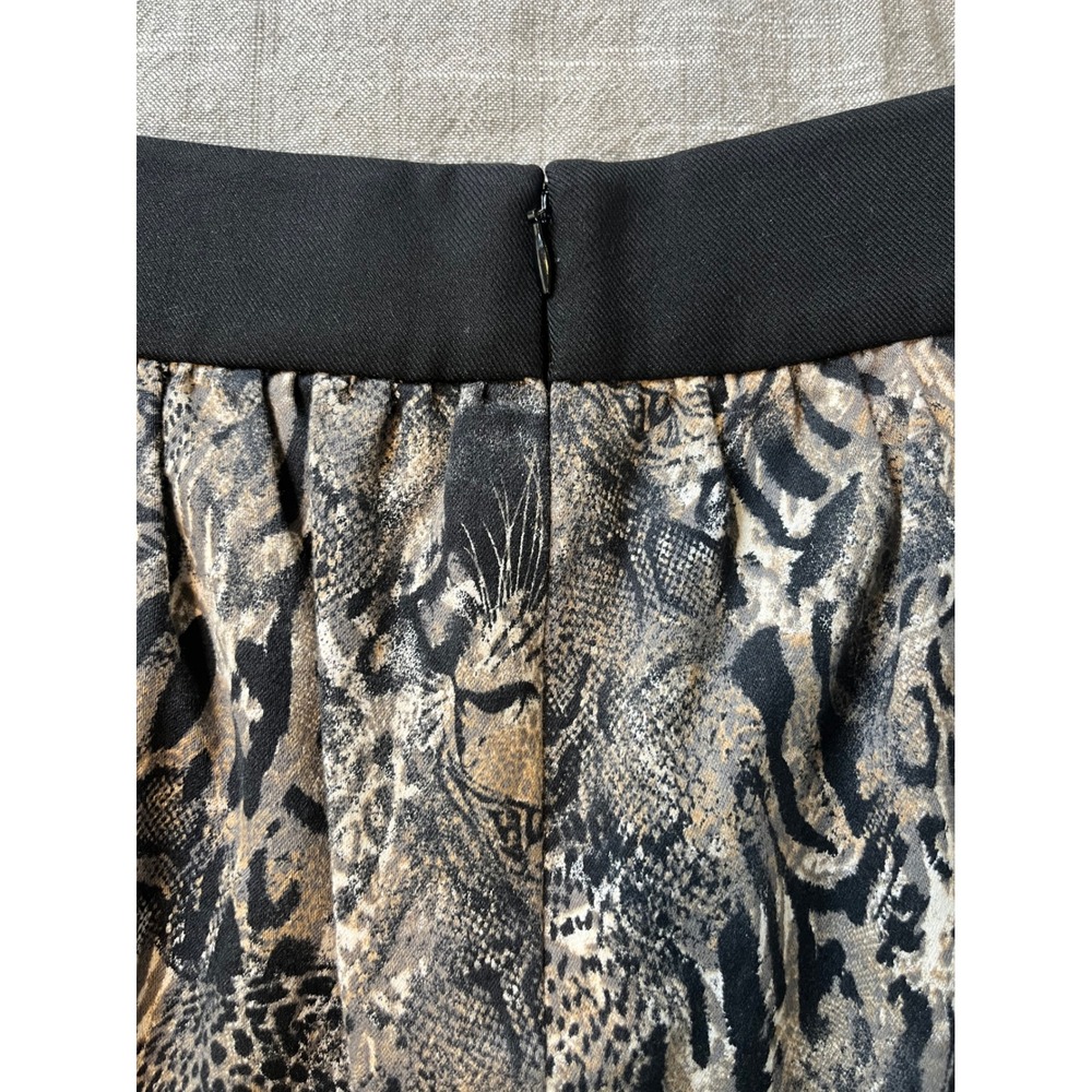 Haung Shu Chi Animal Print Mini Skirt‎ Gold Black Leopard Tiger Snake Size S - Picture 7 of 10